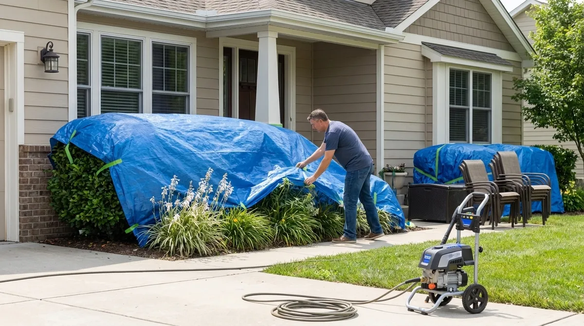 how to pressure wash a house