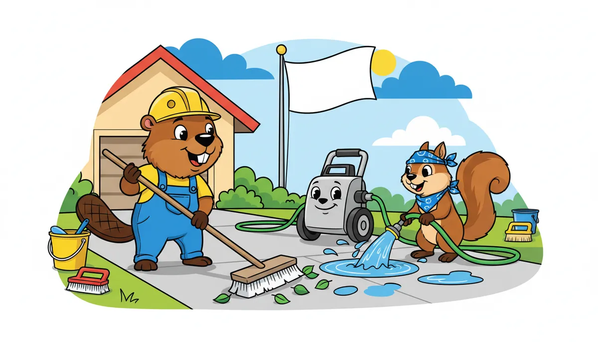 power wash driveway