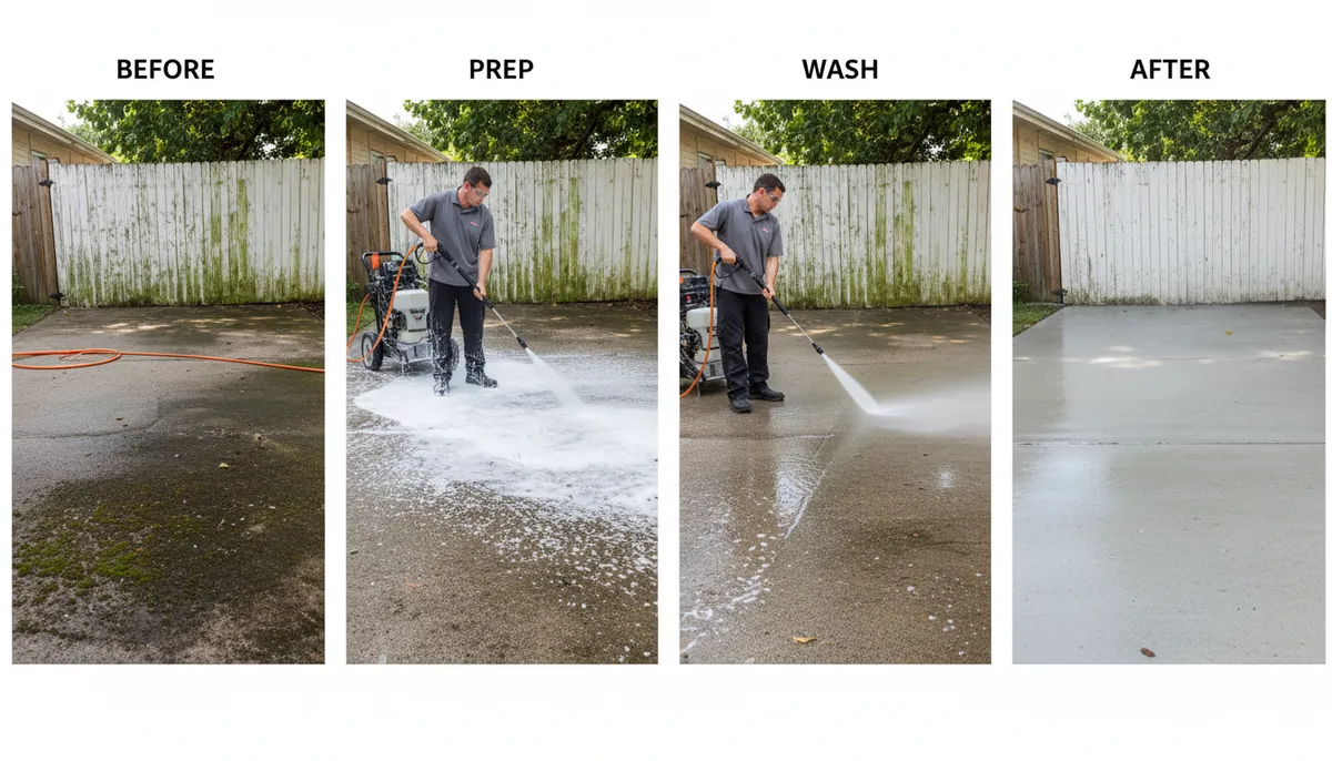 pressure washing job