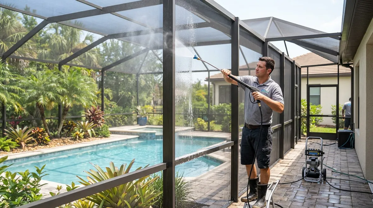 pool cage cleaning