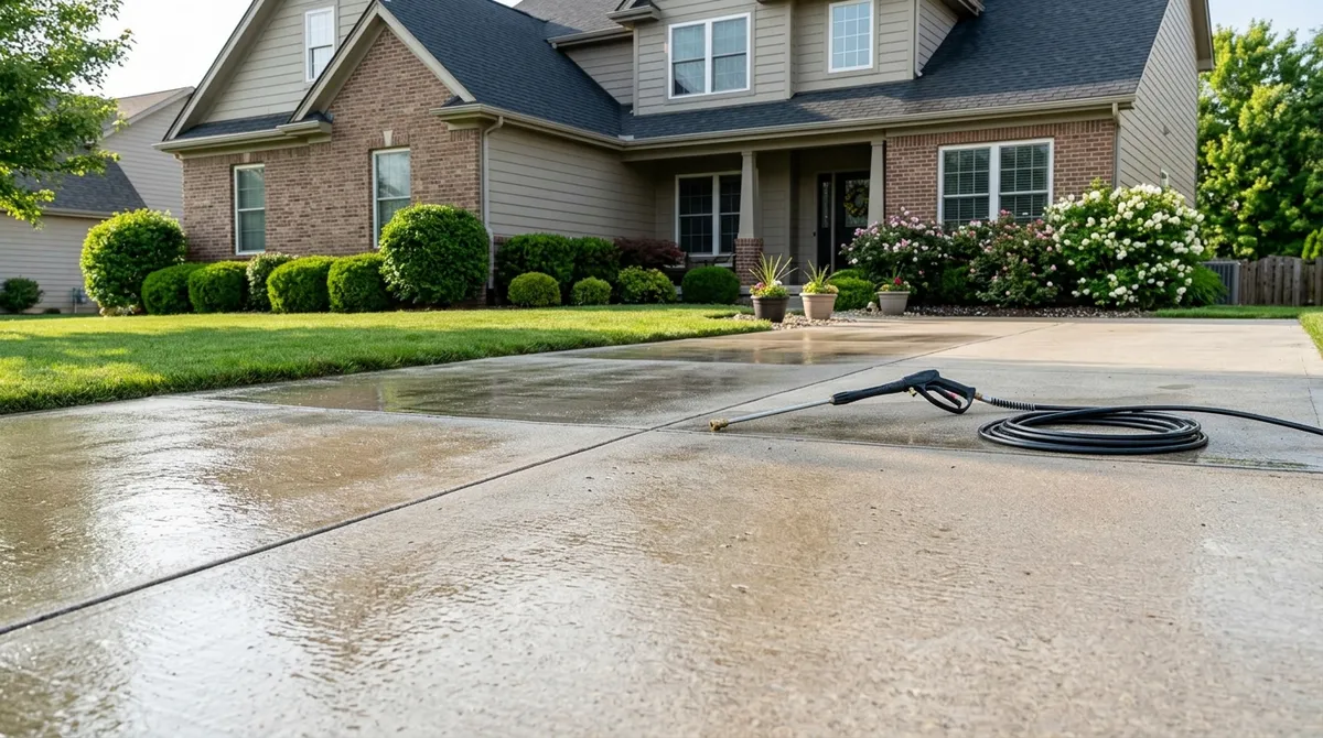 power wash driveway service