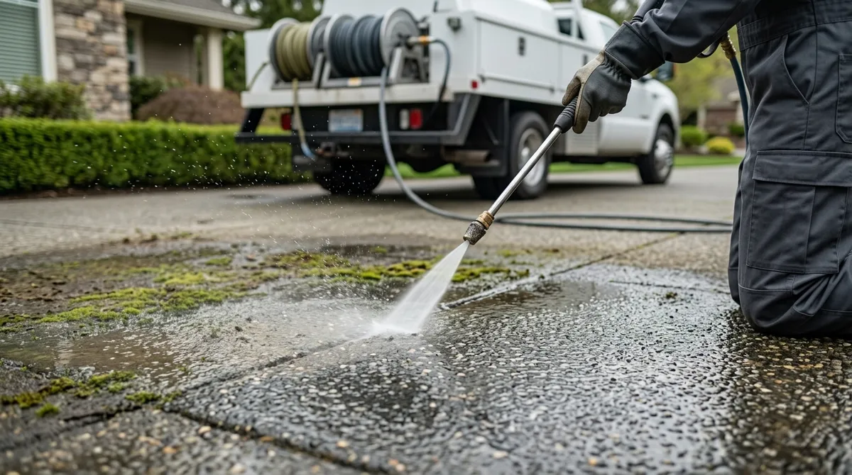power wash driveway service