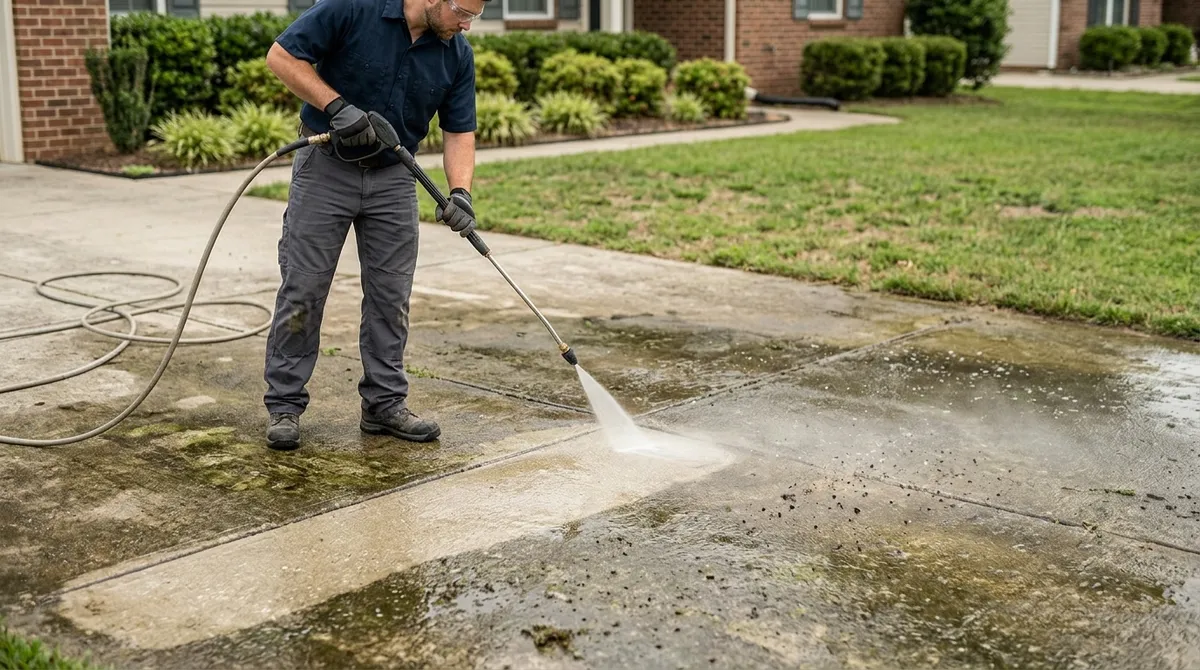 concrete pressure cleaning