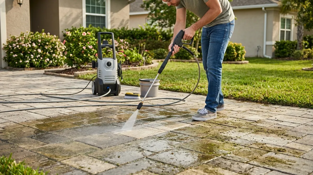 paving pressure cleaning