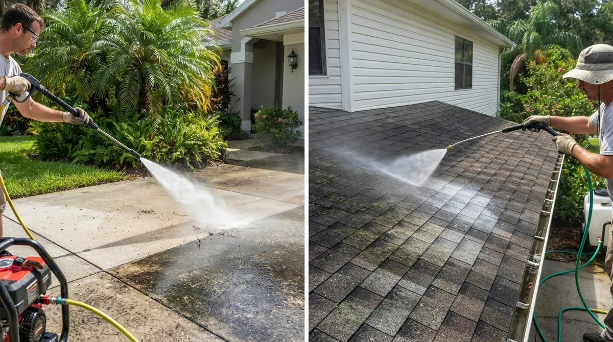 Soft Wash vs. Pressure Wash: Best Tampa Home Cleaning?