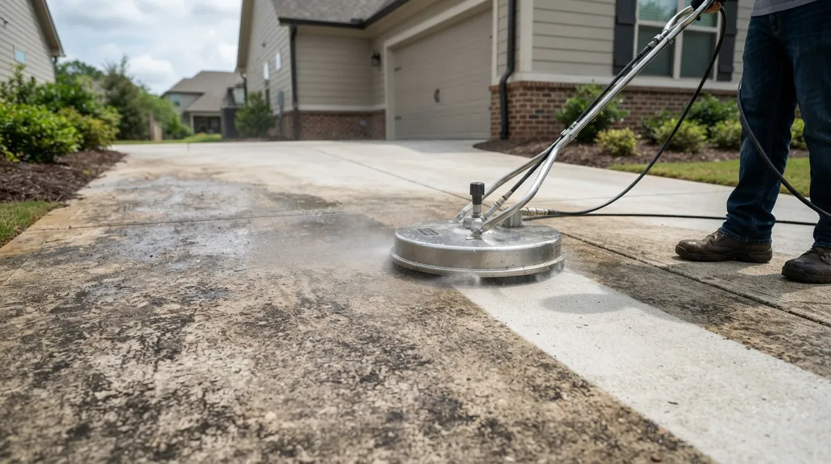 best way to clean a concrete driveway