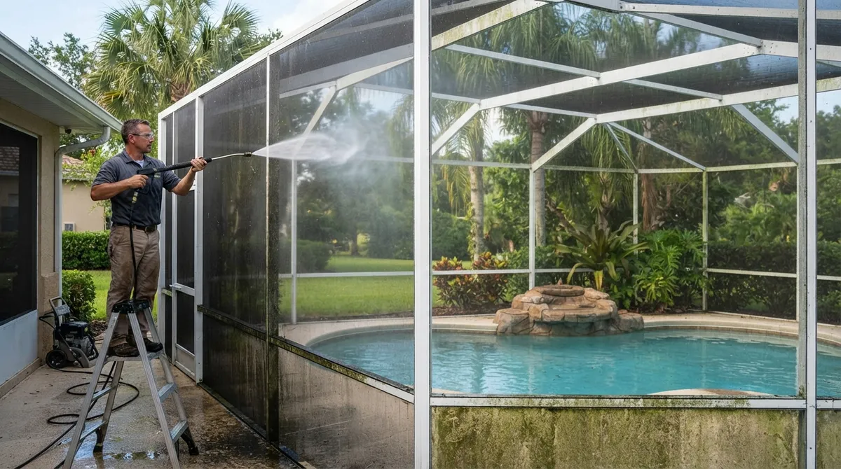 pool cage cleaning Brandon FL