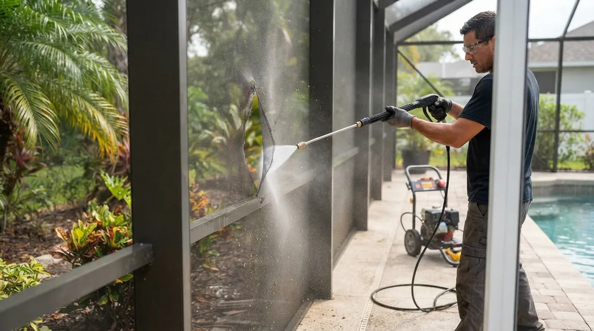 pool cage cleaning Brandon FL