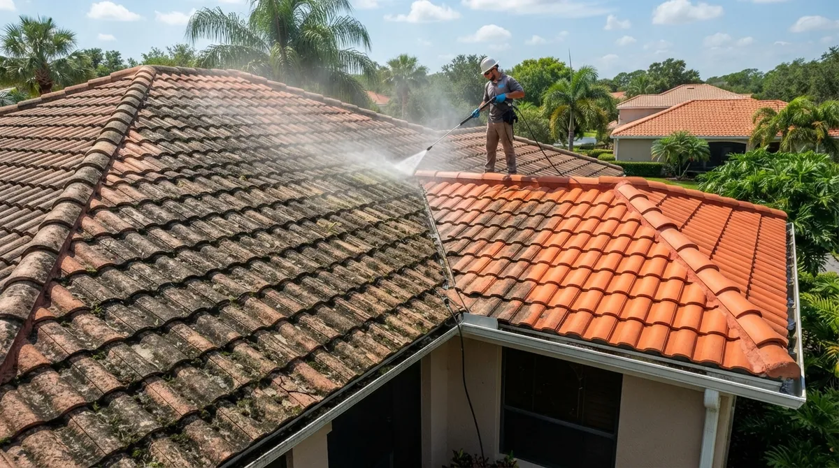 Soft Wash vs. DIY: Tile Roof Cleaning Tampa FL