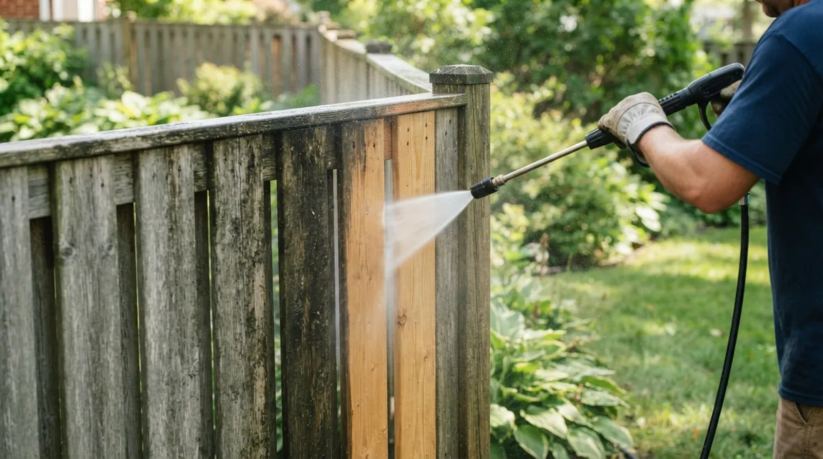 fence power washing near me