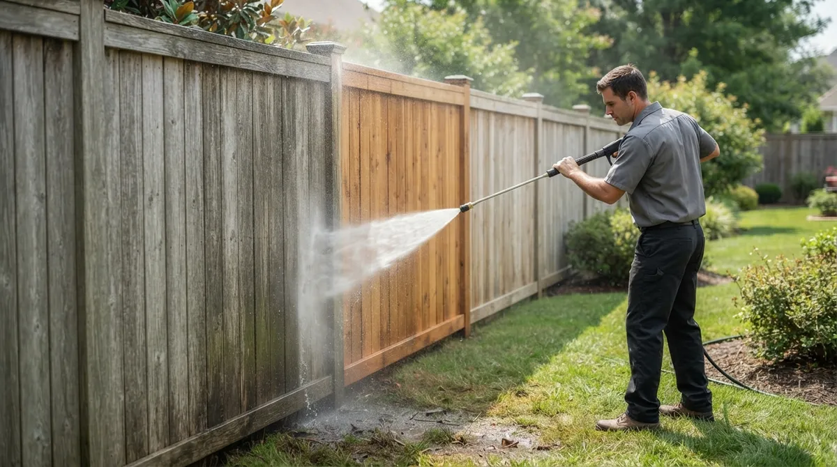 fence power washing near me