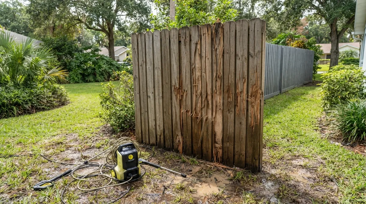 residential fence cleaning Hillsborough County