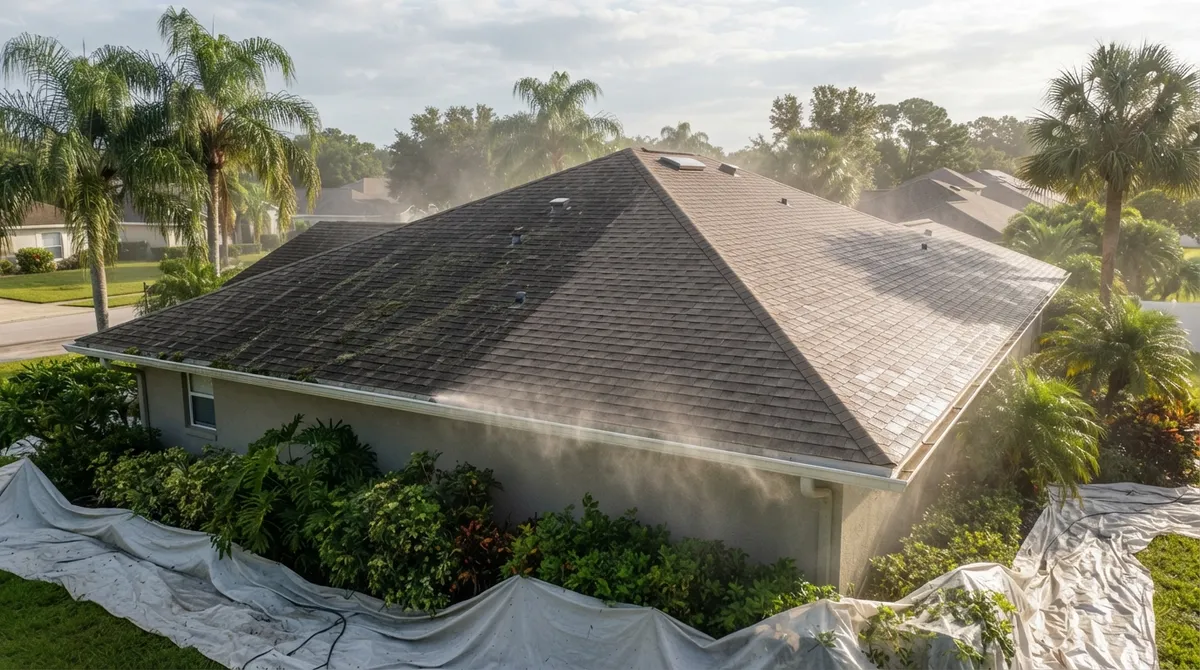 Why Search "Power Wash Roof Near Me" Before Summer?