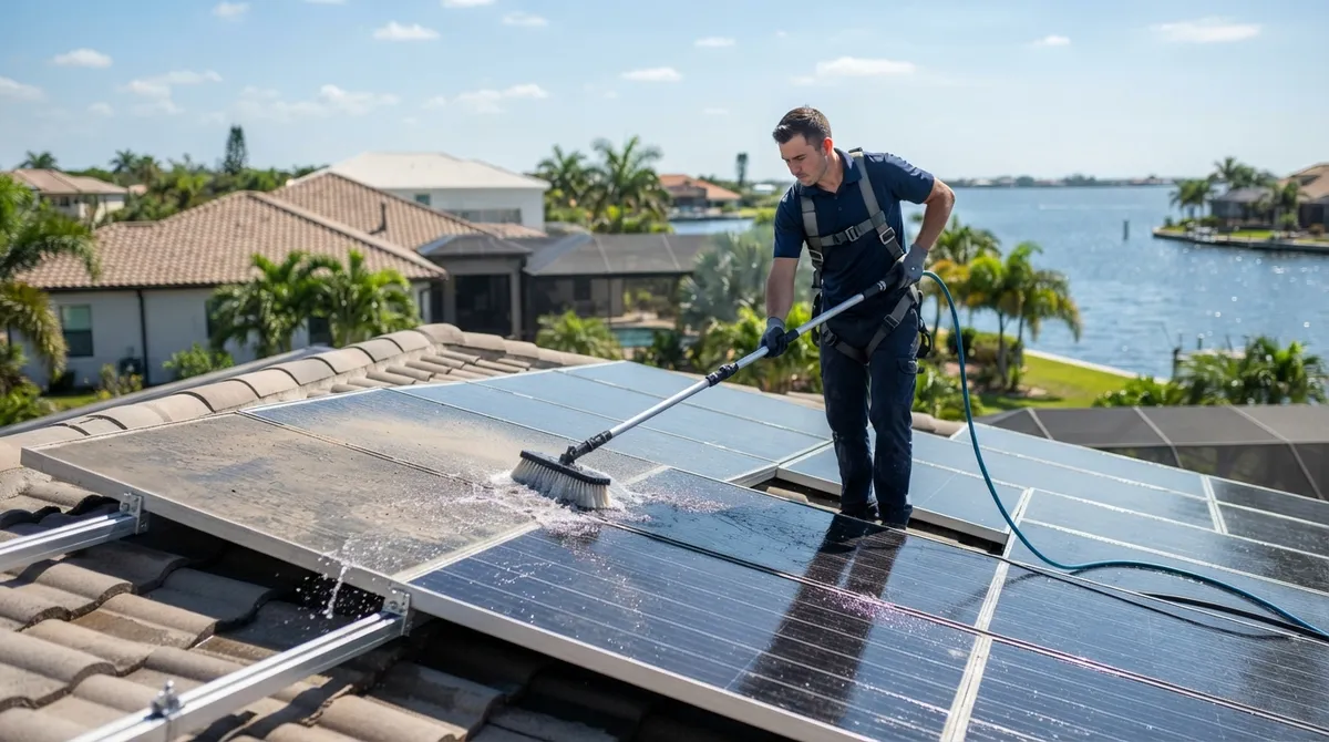 solar panel cleaning Apollo Beach FL