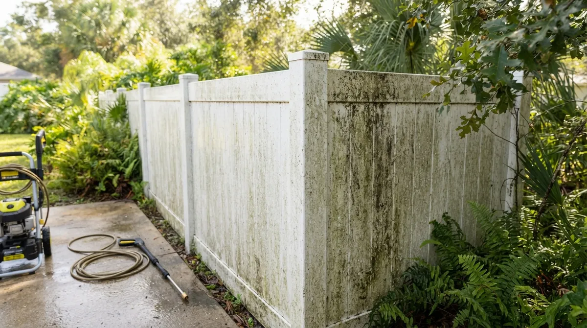 vinyl fence cleaning Riverview FL