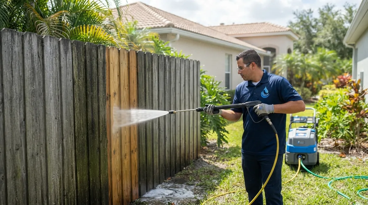 fence washing Apollo Beach FL
