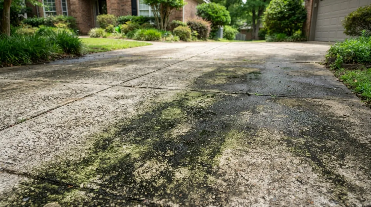 power wash concrete driveway