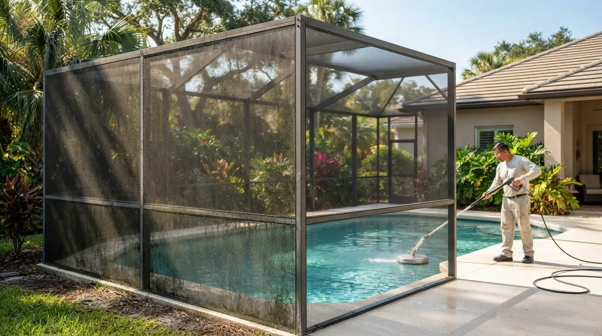 screen enclosure washing Hillsborough County
