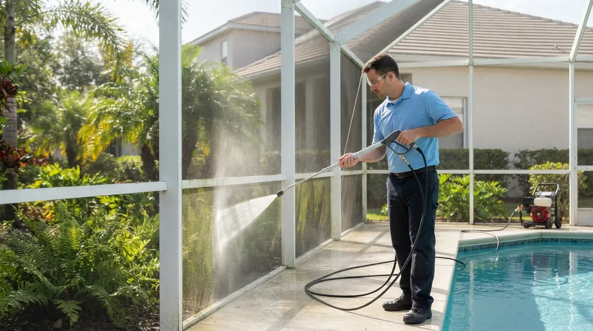 screen enclosure washing Hillsborough County