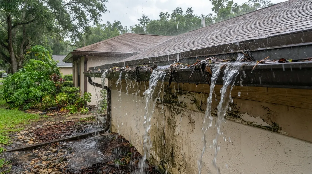 clogged gutter cleaning Lithia FL
