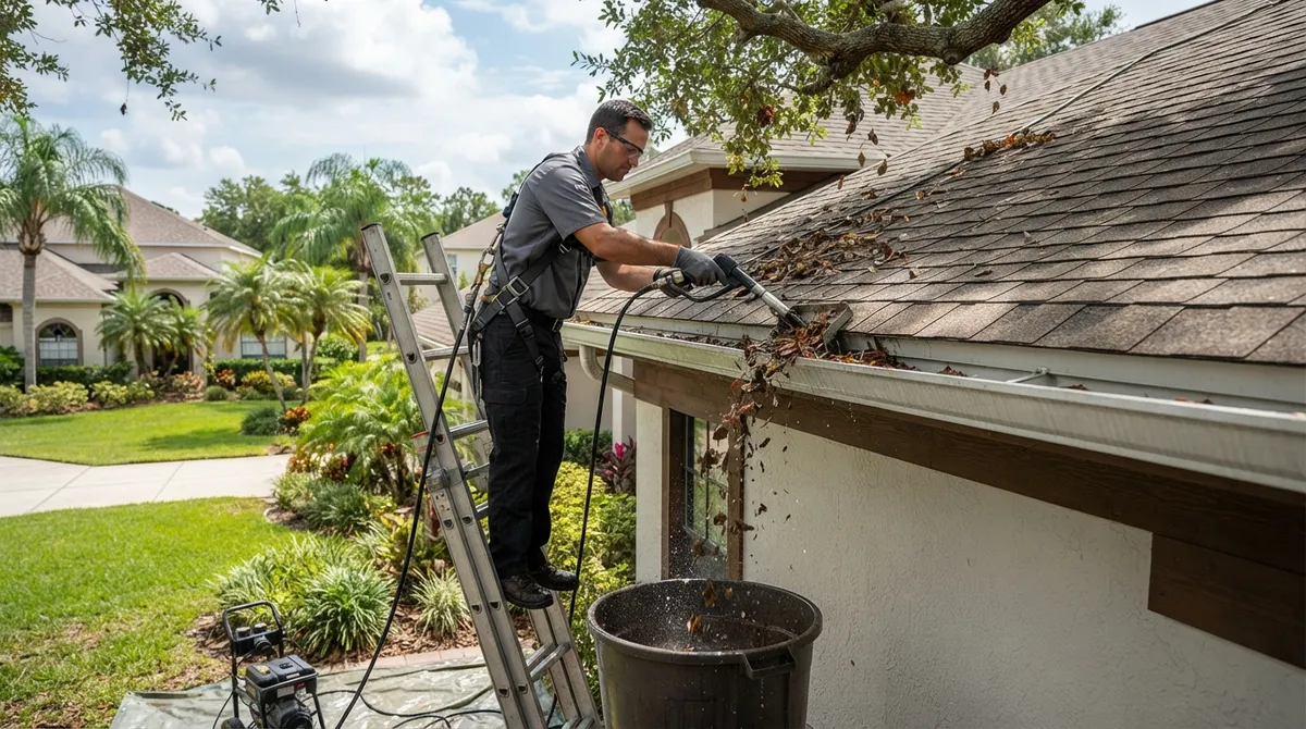 clogged gutter cleaning Lithia FL