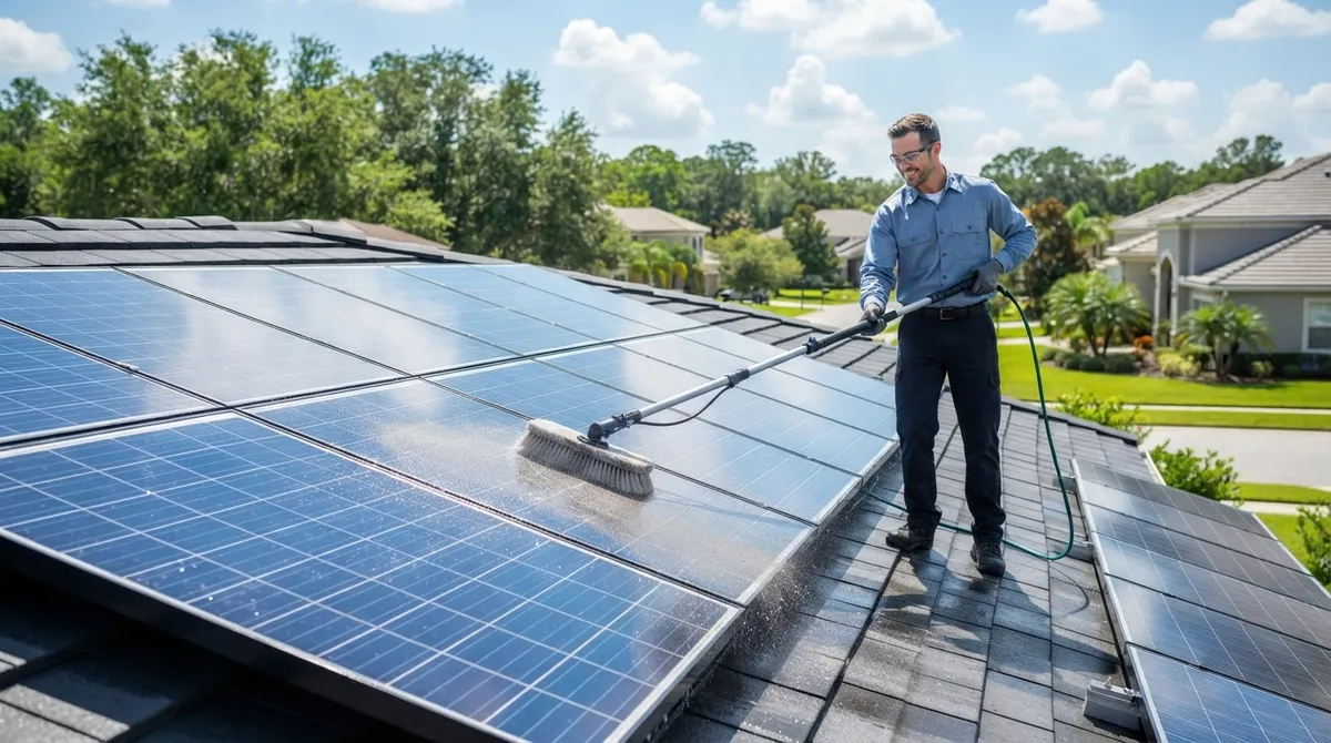 solar panel washing Lithia FL