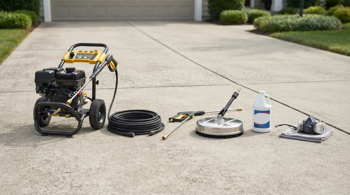 best way to pressure wash a driveway