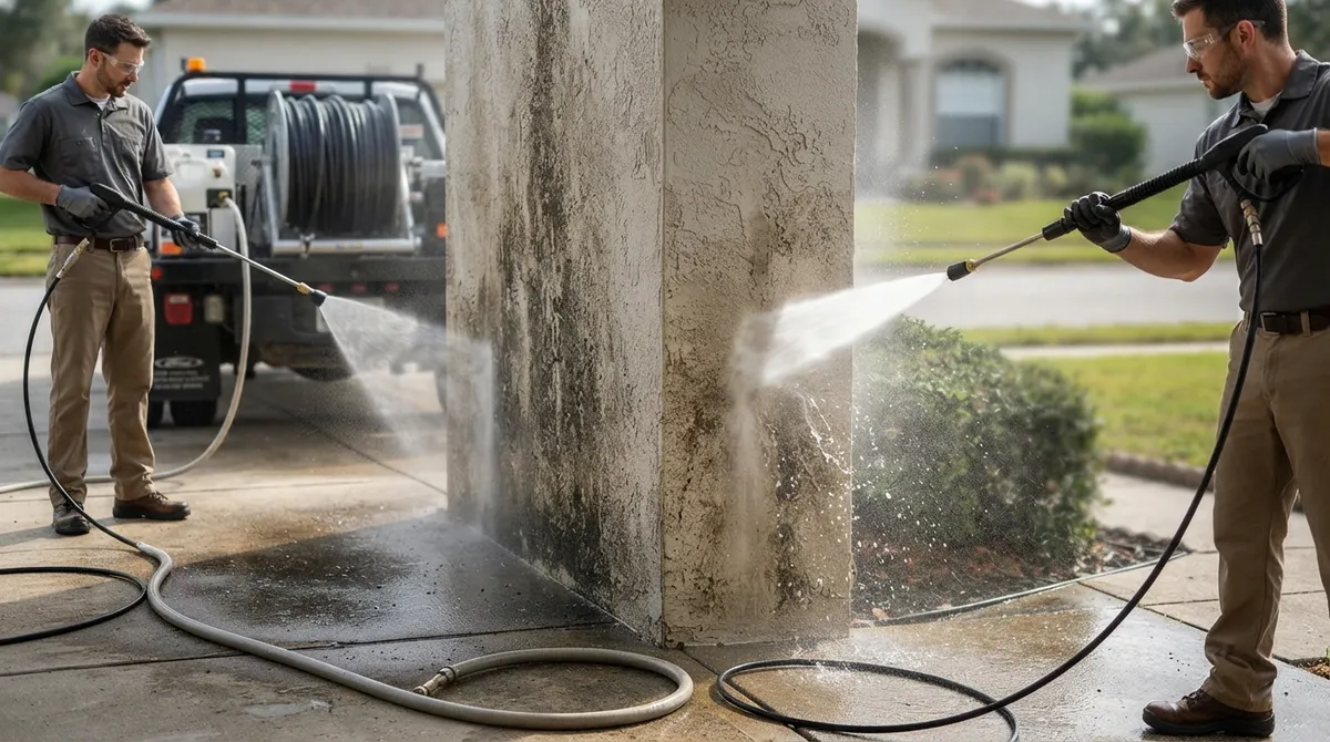 soft wash pressure washing near me