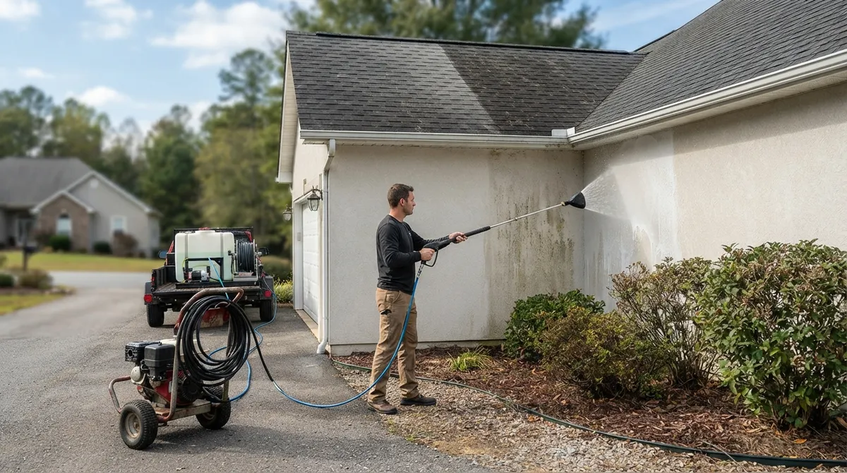 soft wash pressure washing near me