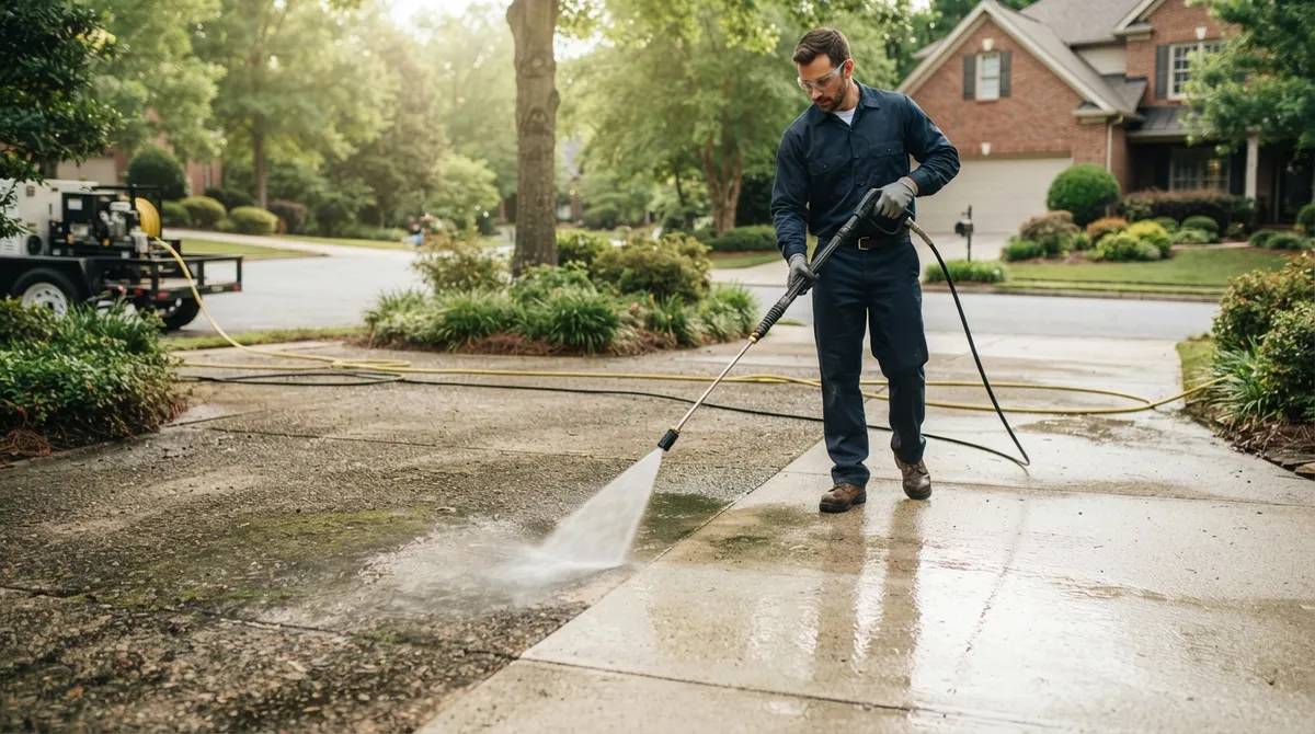 concrete power washing near me