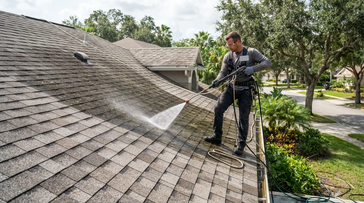 pressure wash roof near me