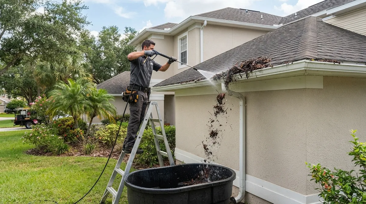 rain gutter cleaning service near me